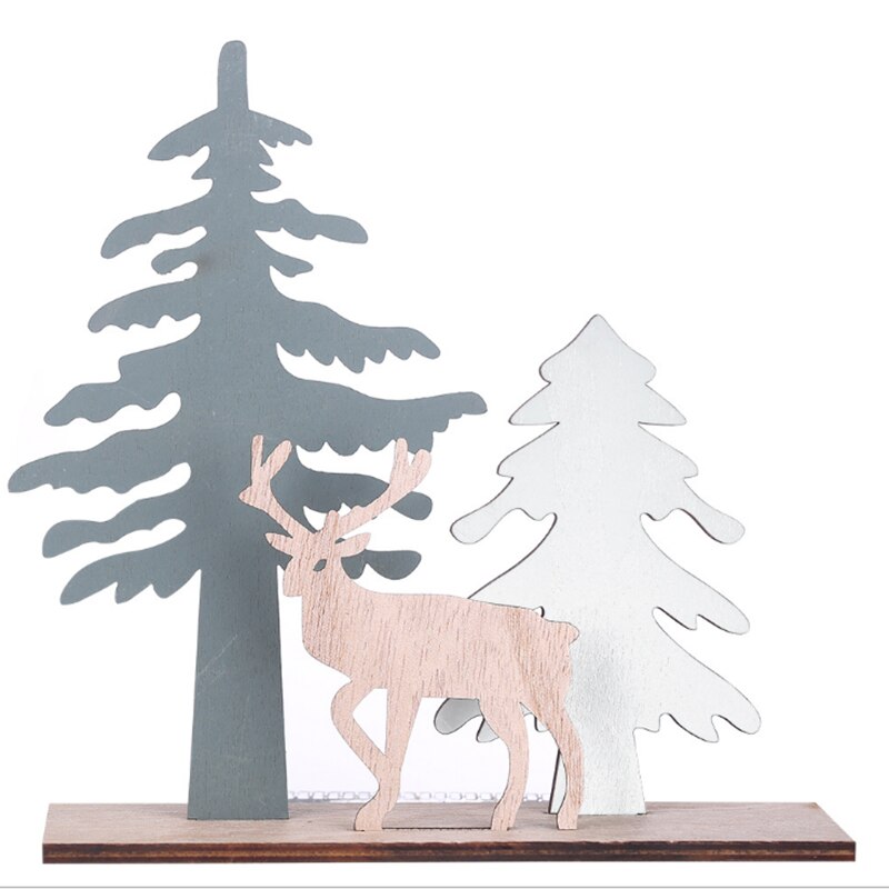 neue Weihnachten Holz Dekoration Anhänger Elch Weihnachten Baum Ornament Neue Jahr Weihnachten für Kinder: Style 11
