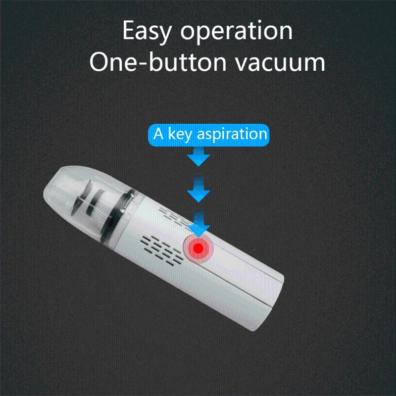 Handheld Vacuum USB Rechargeable Carpet Cleaner Lightweight Portable Trash Garbage Remover Cleaning for Car Home Use