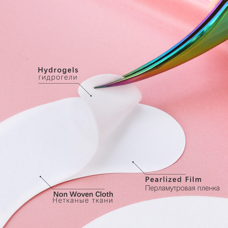 200Pairs Wimper Extension Papier Patches Hydrogel Gel Pads Pluizende Geënt Valse Wimpers Benodigdheden Make Gereedschap