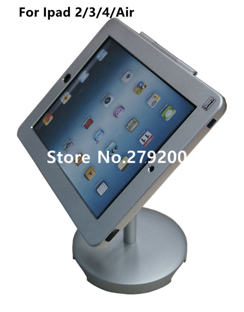 Aluminium Verstelbare Teller Tablet Security Display Standaard Houder Met Slot En Sleutel Voor Ipad 2/3/4