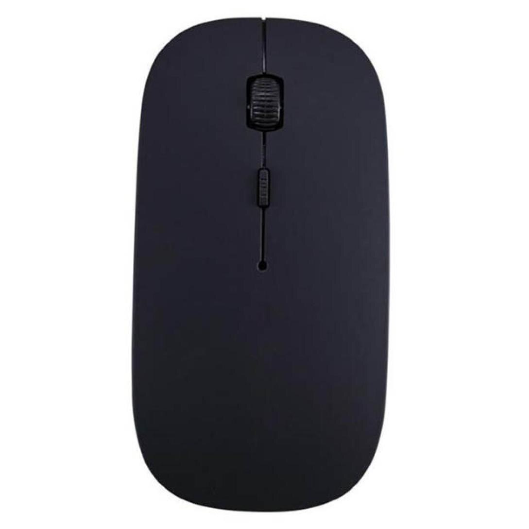 Ultra-Thin 2.4GHZ Wireless Mice 2400 DPI 4 Buttons Optical USB Gaming Mouse Mute Lovely MinnieMouse For Office Home Computer: Black