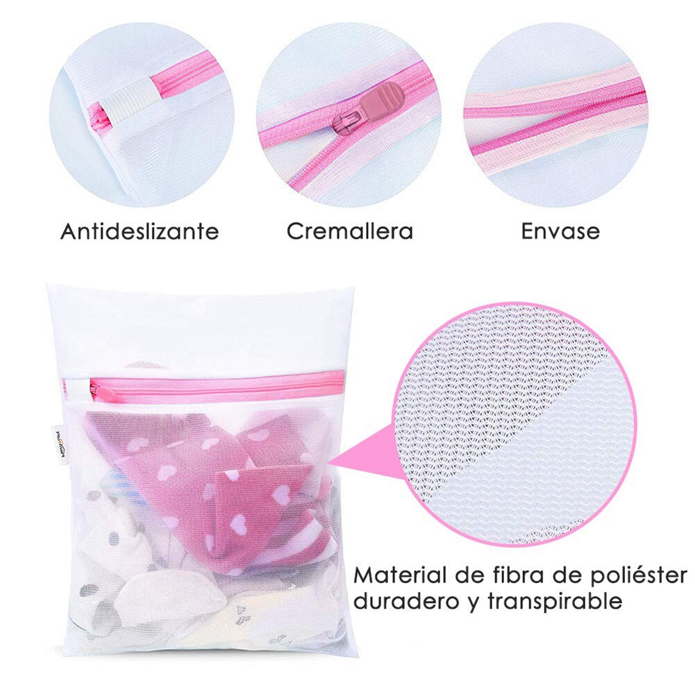 5pcs Zippered Mesh Laundry Bag Washing Net Bag For Underwear Sock Washing Machine Pouch Clothes Bra Bags Organization