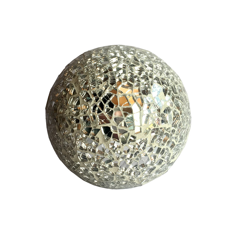 ! 4 tommer glasmosaik knæk boldekorationer, sølv/guld/ravfarve, usd 9.99/ stk