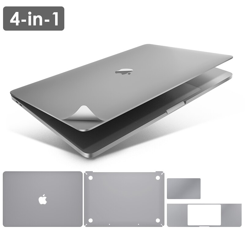 Cover for MacBook Air 13 M1 Model A2337 Include Top + Bottom + Touchpad + Palm Rest Skin Protective Full Body Sticker: space grey