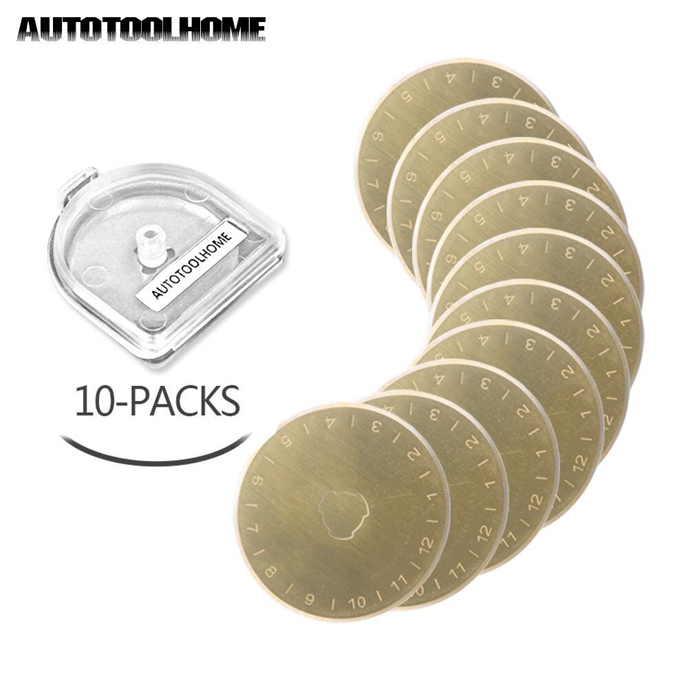 10pcs Titanium Rotary Cutter Blades 28mm 45mm 60mm Fabric Paper SKS-7 Quilting Sewing Supplies for OLFA Fiskars Rotay Cutter