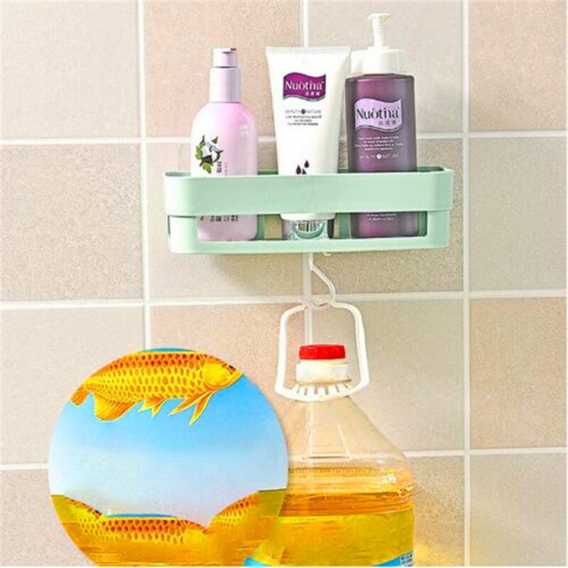 Badkamer Opbergrek Plastic Opbergrek Afwerking Rack Muur Gemonteerde Shampoo Douche Rack Keuken Opslag Mand