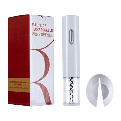 Automatic Wine Opener for Red Wine Foil Cutter Electric Red Wine Openers Jar Opener Kitchen Accessories Gadgets Bottle Opener: battery  white