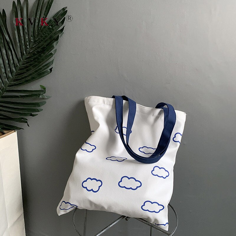 2020 moda feminina lona sacola casual pano praia sacos bolsa reutilizável saco de compras grande capacidade eco dobrável