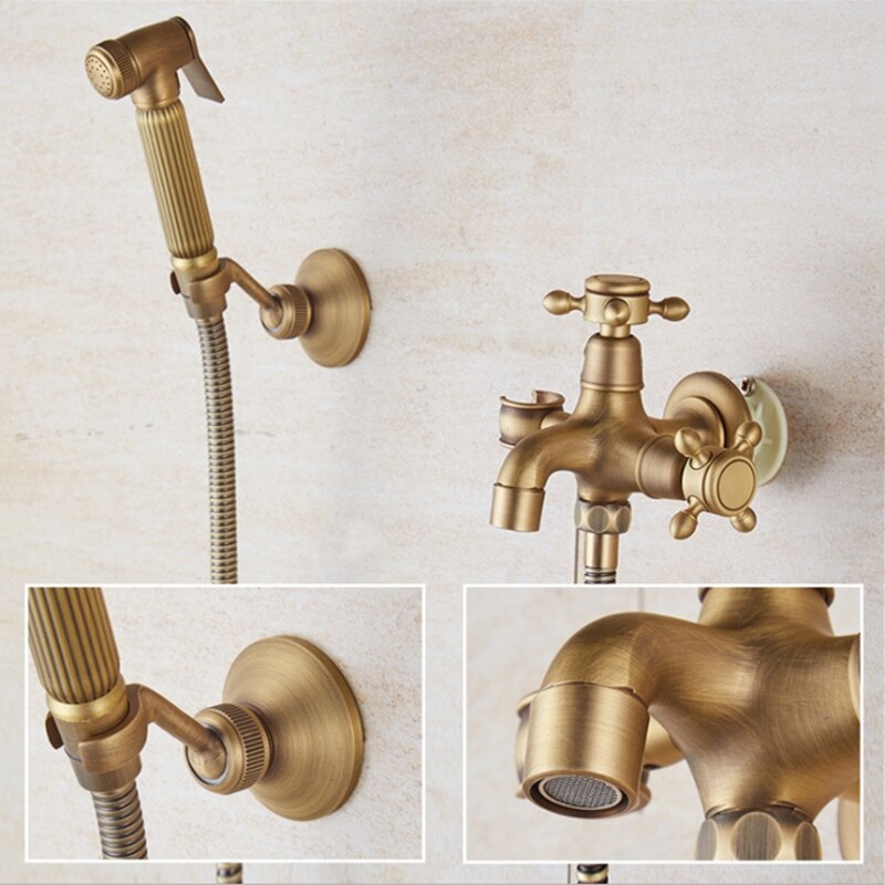 Antique Waterfall Bathtub Faucet Wall Mount Waterfall Cold Water Mixer Tap Bath Shower Faucet Tap Robinet Baignoire