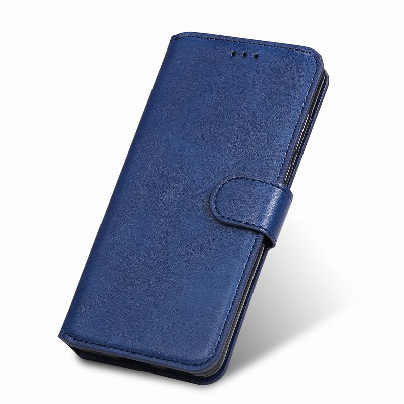 Flip lederen hoesje voor huawei honor 9a portemonneehoes luxe effen smartphone schokbestendige beschermhoes telefoonhoesjes honor 9a: Blauwe koffer