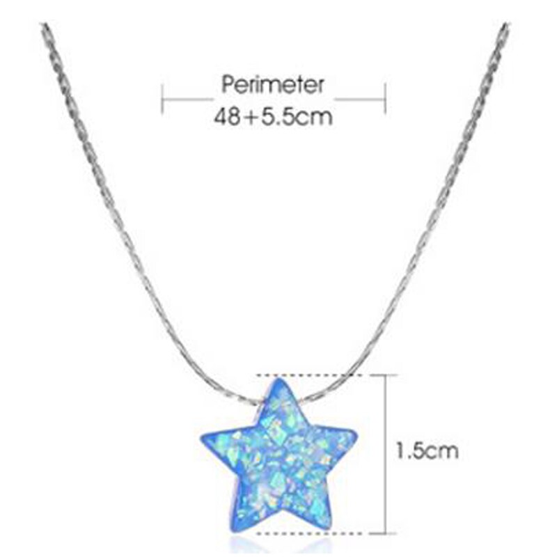 Romantische Farbe Harz Schlüsselbein Kette Halskette Für Frauen Trendy Sterne Liebe Schmetterling Anhänger Halskette Schmuck Mädchen: Star / Blau