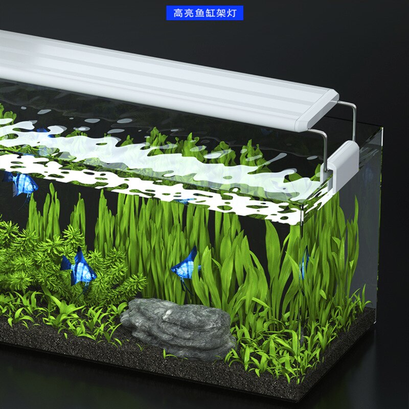 110-240V aquarium light stand LED aquarium clip light aquatic double row blue and white light bracket light aquarium light stand