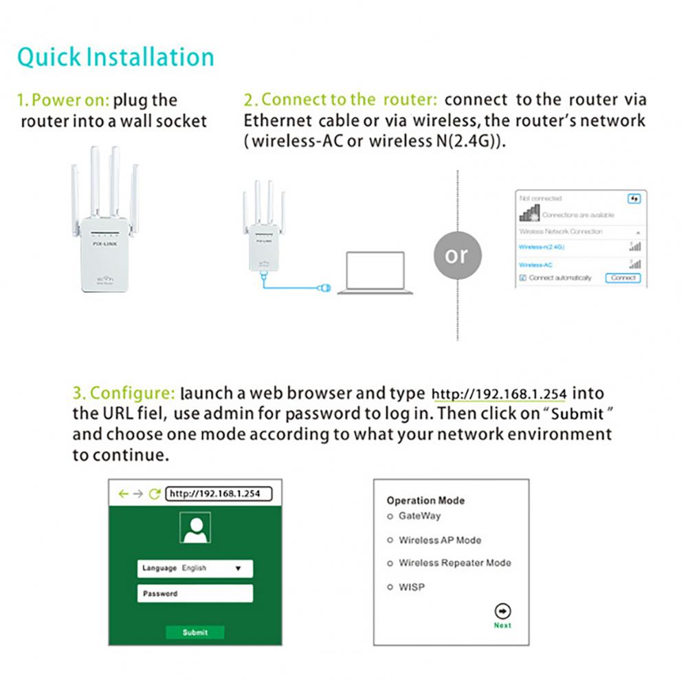 WiFi Repeater WiFi Extender 2.4G 5G Wireless WiFi Booster Wi Fi Amplifier 5ghz Wi Fi Signal Repeater Wi-Fi 300Mbps