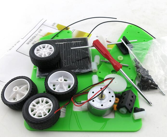 Mini motor solenergi legetøj bil diy bil pædagogisk legetøj samlet model videnskab og teknologi lille produktion