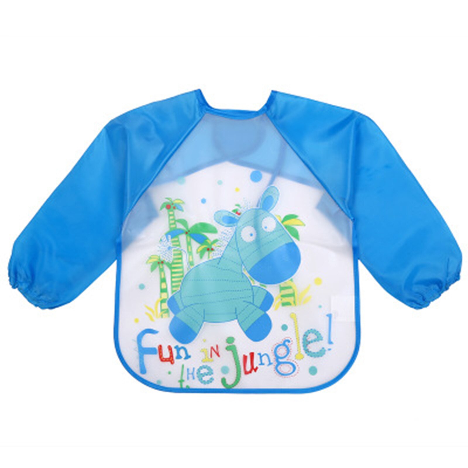 6 Style Baby Starter Bibs Girl Boy Infant Feeding Bib Cartoon Long Sleeve Waterproof Apron Kids Toddler Dinner Baberos Smock: A