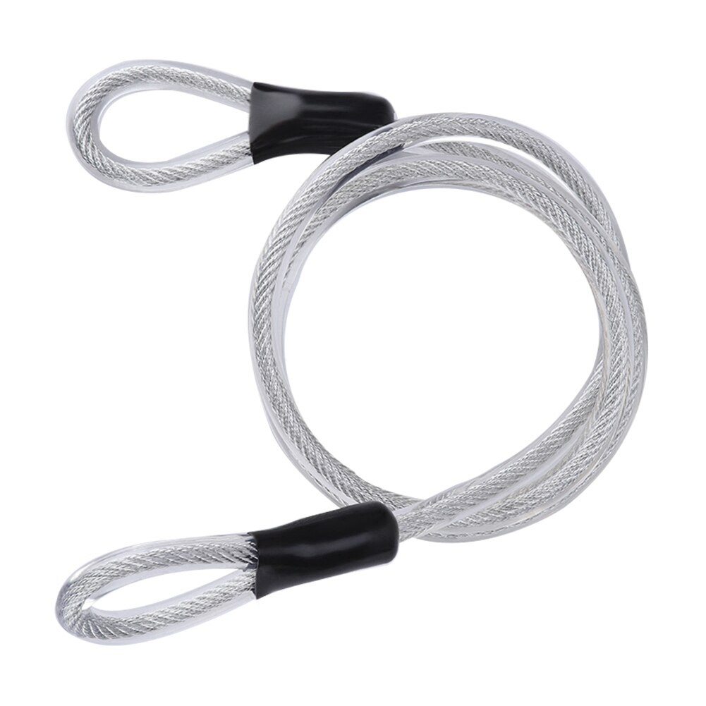 120cm Lengthen Durable Steel Wire Rope Security Cable with Sealed Looped Ends Diameter 8mm