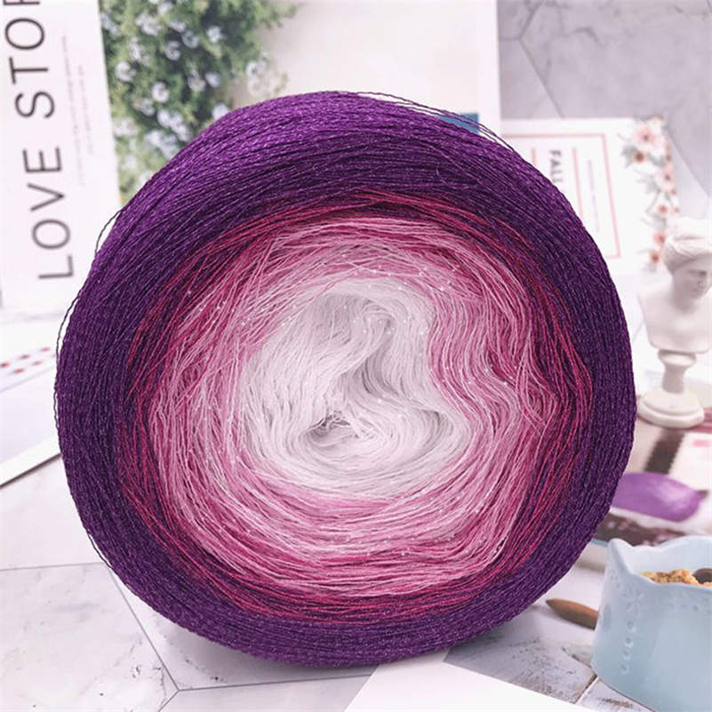 Cake Gradient Rainbow Color Cotton Yarn 500g Fancy Hand-Crocheting Yarn for Shawl Children Dress Diy Hand Knitting Materials