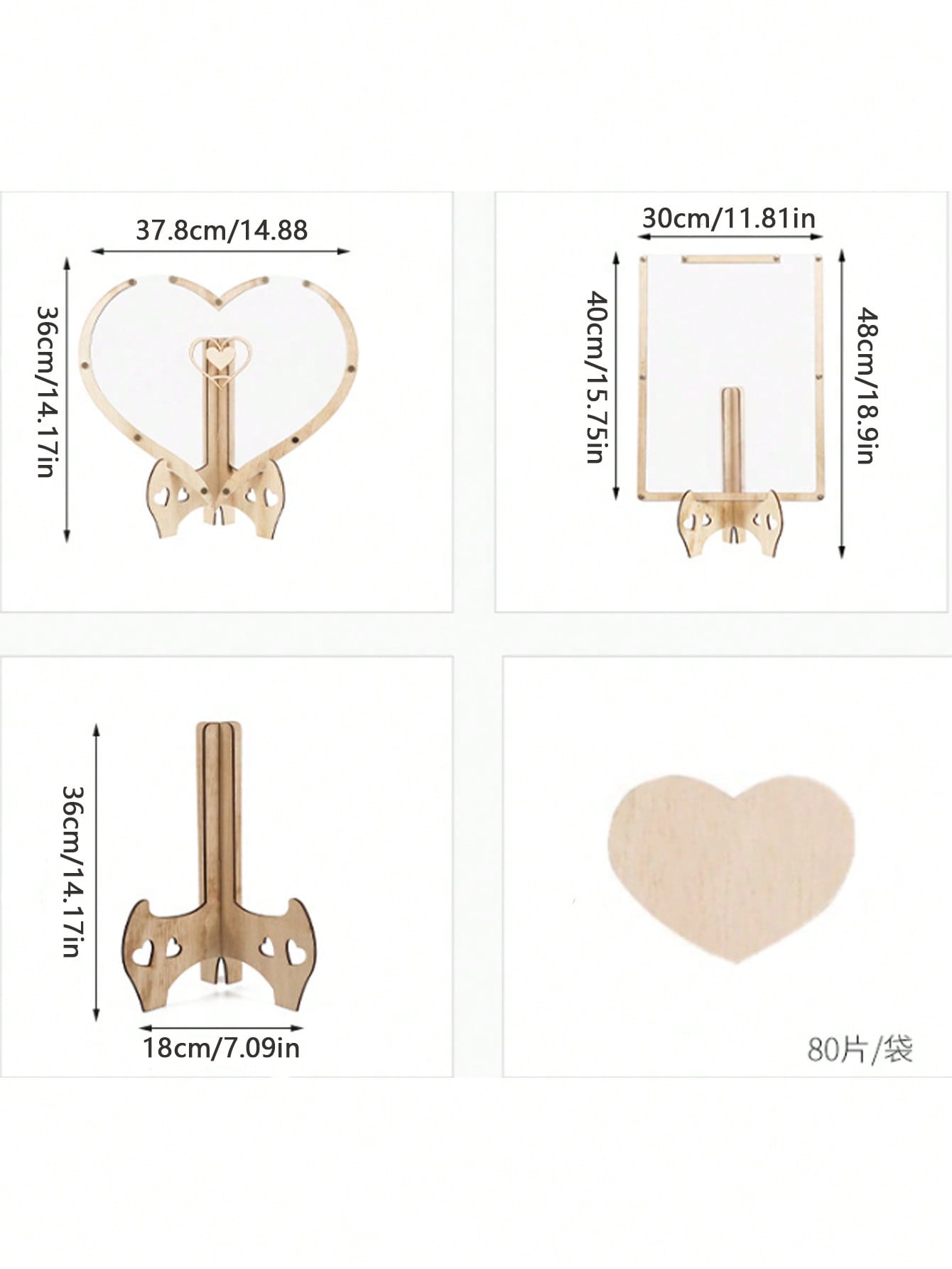 Wooden wedding message book photo frame is suitable for weddings, Valentine's Day celebrations and wedding message books.