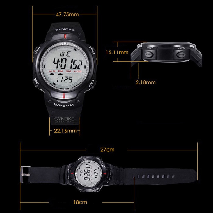 Waterdichte Led Horloges Voor Mannen Outdoor Sport Mannen Digitale Led Quartz Alarm Mannen Polshorloge Mode Elektronische Horloge Relogio