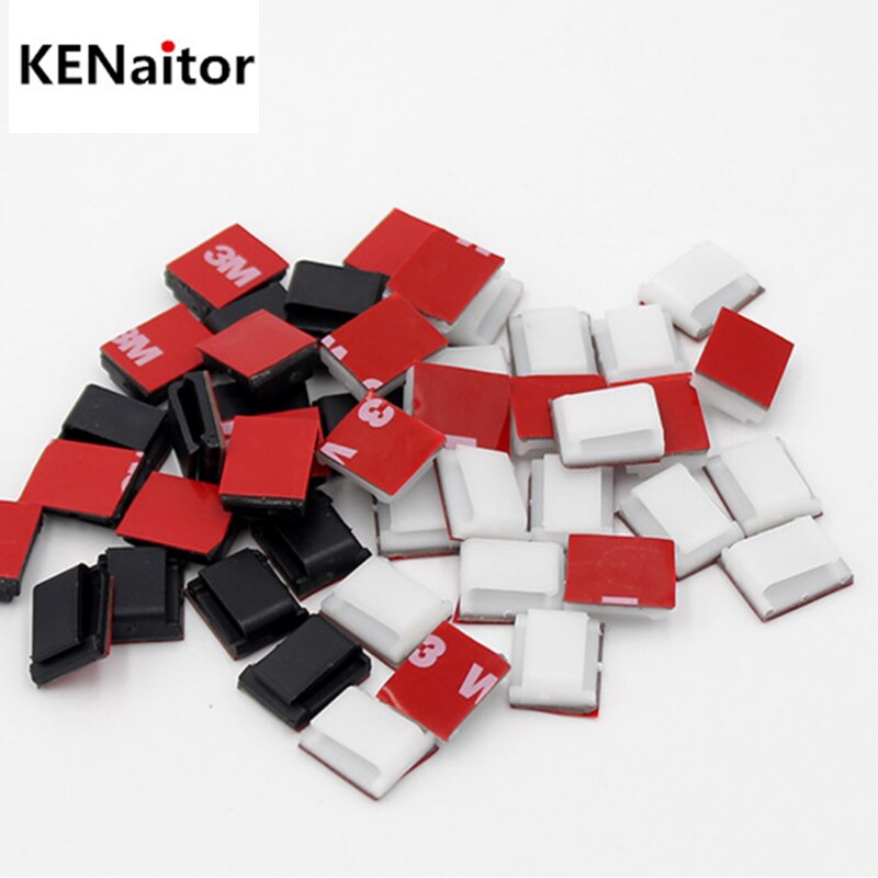 Self-adhesive Wire Bundle Holder Tie Mount Clip for10mm wide Fix LED Strip lights Connector Tie Mount Suitable