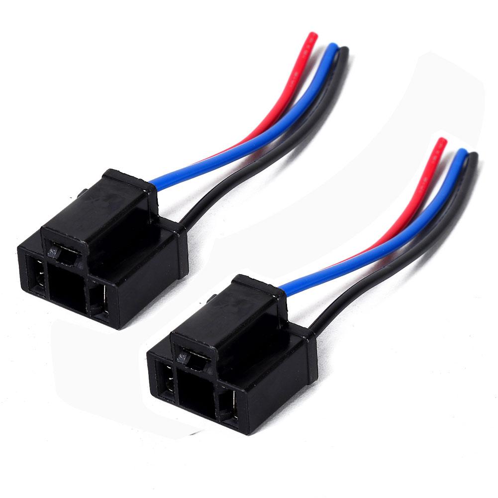 2pcs H4 Car Headlight Assembly Female Socket Plug Adapter Extended Wire Connector Light Lamp Bulb Socket Adapter: Default Title