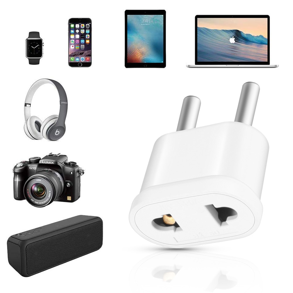 Power Adapter Eu Plug Adapters Ac Power Adapter Travel Hoogwaardige Stroom Socket Converter Muur Draagbare Duurzaam Lichtgewicht