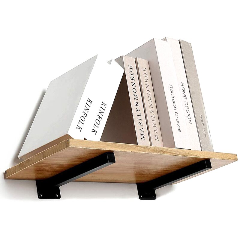 Heavy Duty Floating Shelf Brackets-300 mm Blind Industrial Metal Shelf Supports, Wall Mounted Concealed Hardware Brace for DIY o