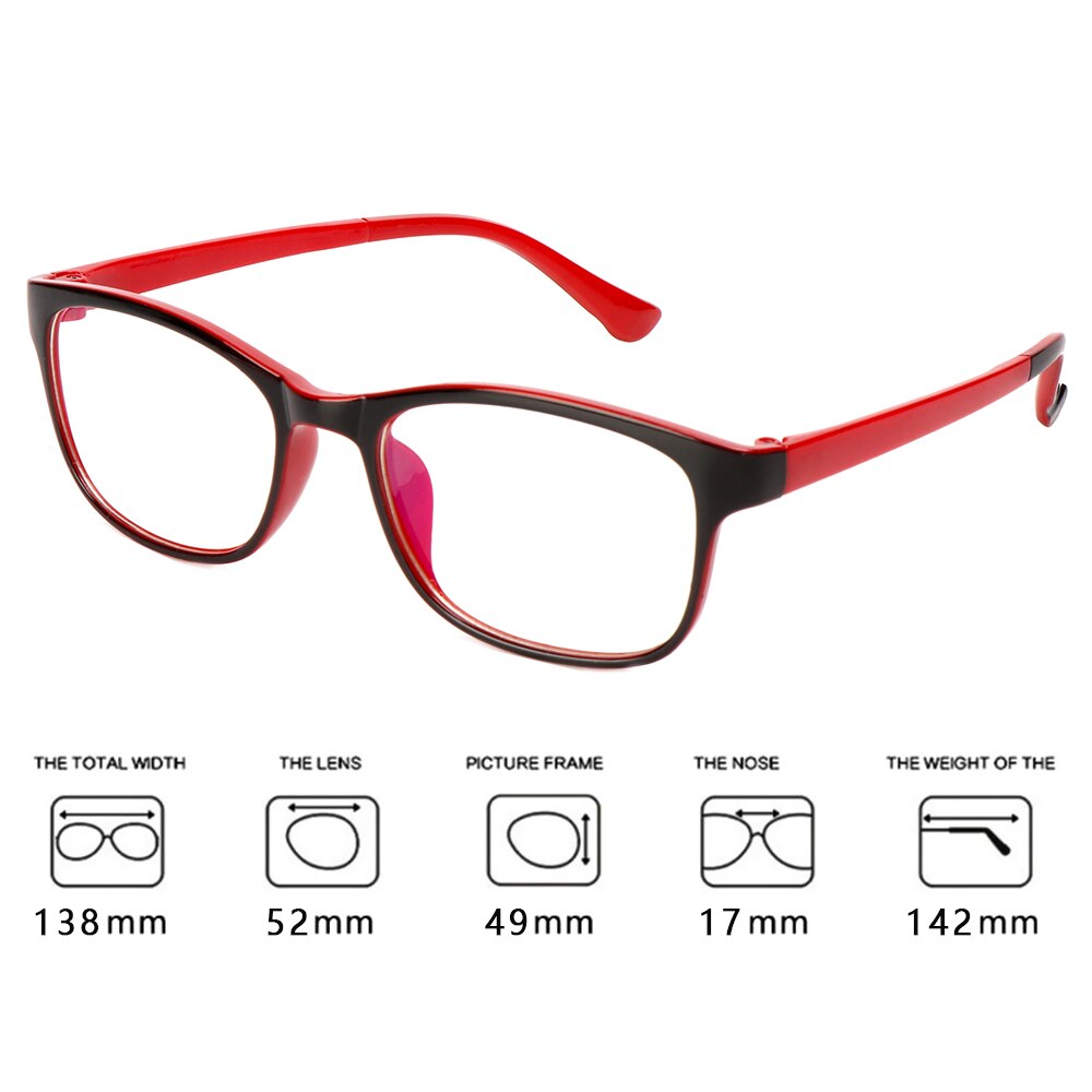 Blue Light Blocking Square Frames Reading Glasses Clear Lens Computer Eyeglasses Unisex Classic UV400 Flat Mirror
