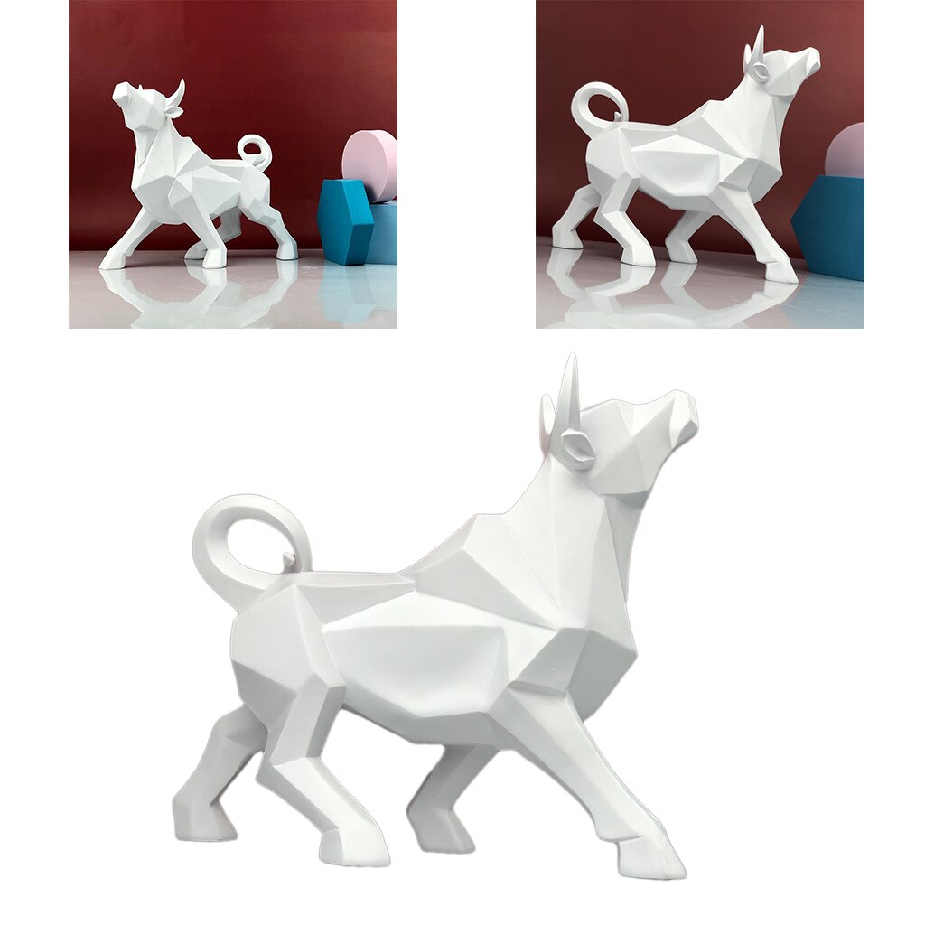 Bull Hars Beeldje Standbeeld Sculptuur Home Decoratie Ornamenten Huwelijkscadeau: White