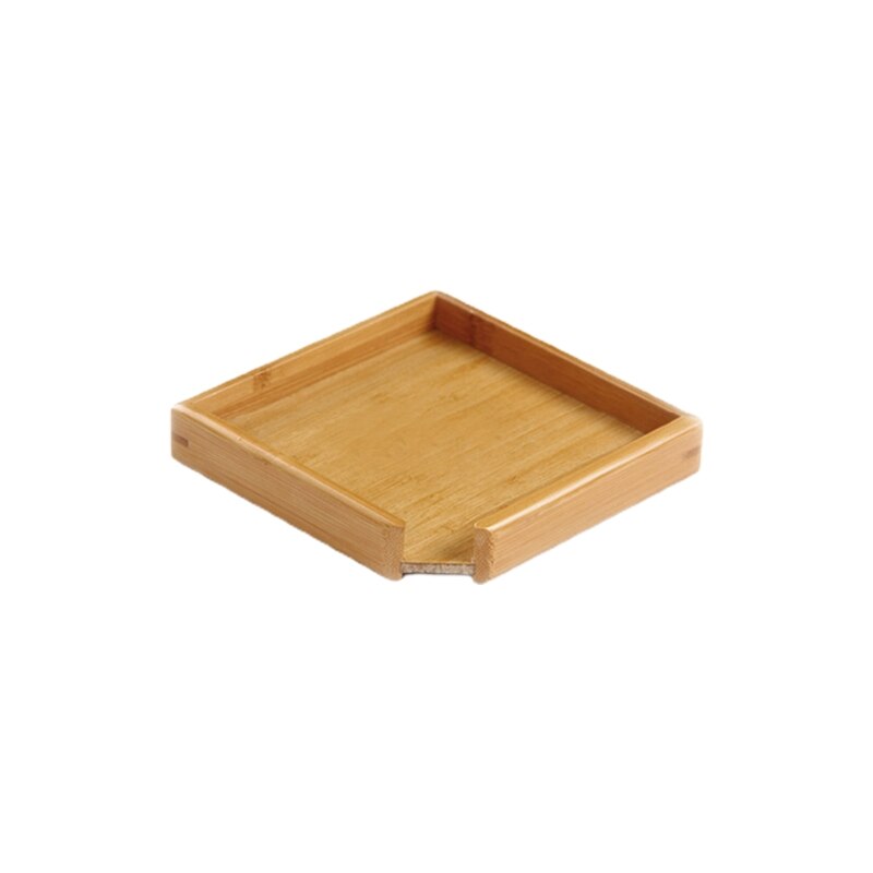 Vierkante Houten Dienblad Houten Plaat Thee Voedsel Schotel Drinken Platter Multipurpose D08D