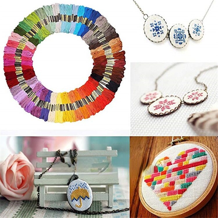 100 Color Cross Stitch Thread Ecological Cotton Thread Hand Woven Embroidery Thread Embroidery Thread Sewing Supplies