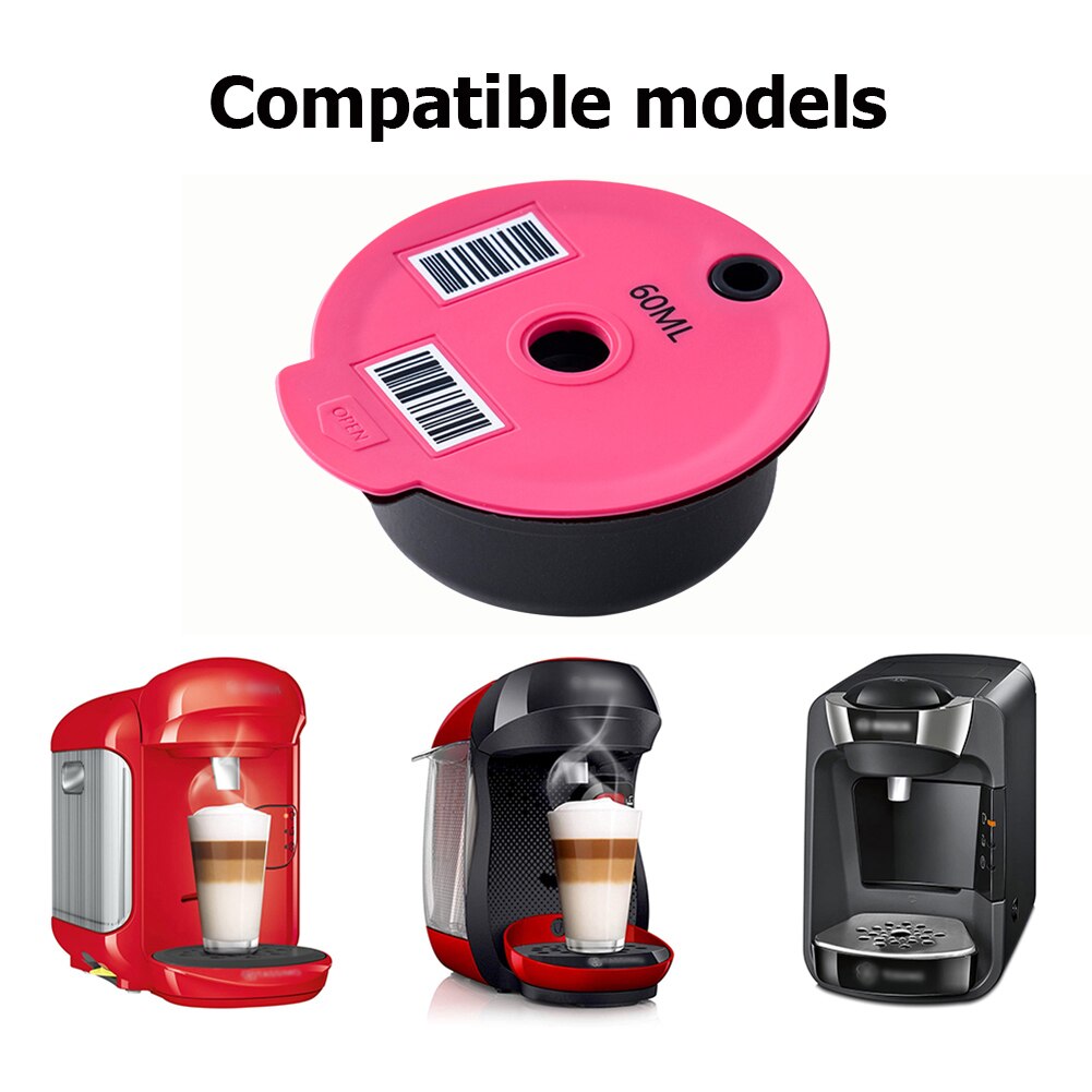60ml/180ml genopfyldelige kaffekapsler til tassimo bosch maskine genanvendelig kaffepude crema maker miljøvenlig cafe køkken gadget