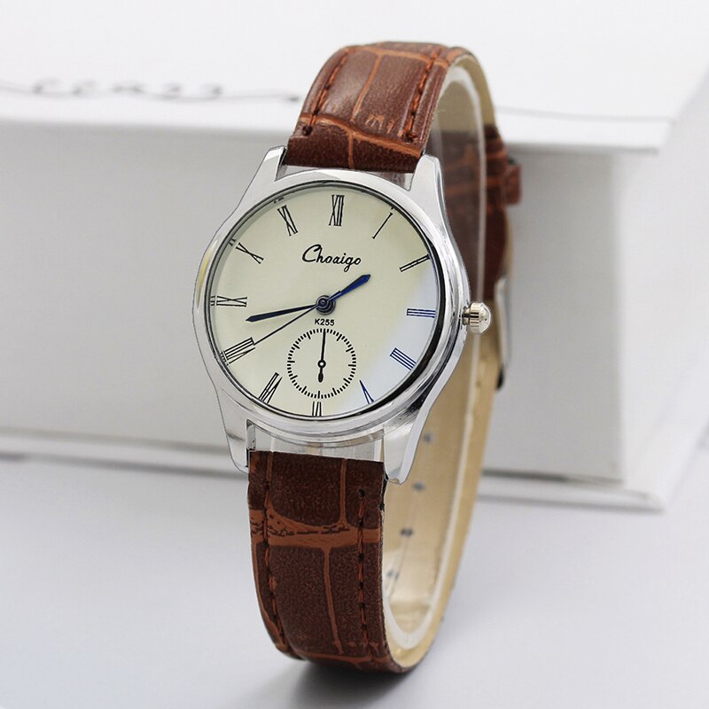 Neue Blaue Zeiger Liebhaber Uhren Luxus Hochglanz Glas retro Römischen Ziffern Paar Uhr Männer Frauen Leder Armbanduhr reloj