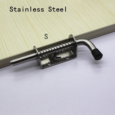 Stainless steel safety door bolts latches anti - theft lock buckle thickened stainless steel bedroom door and window latch: Stainless steel-S