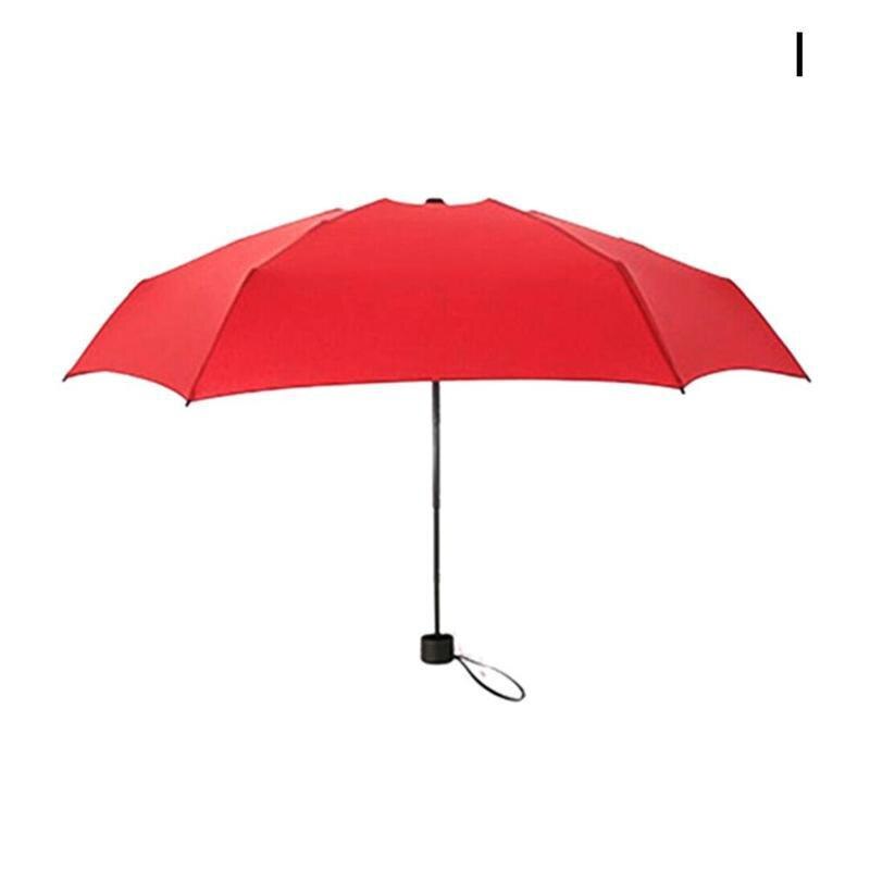 Pocket Mini Umbrella, Folding Pocket Compact Umbrella, Sun-proof Wind-proof Rain-proof And Uv-proof 5 Folding: Red