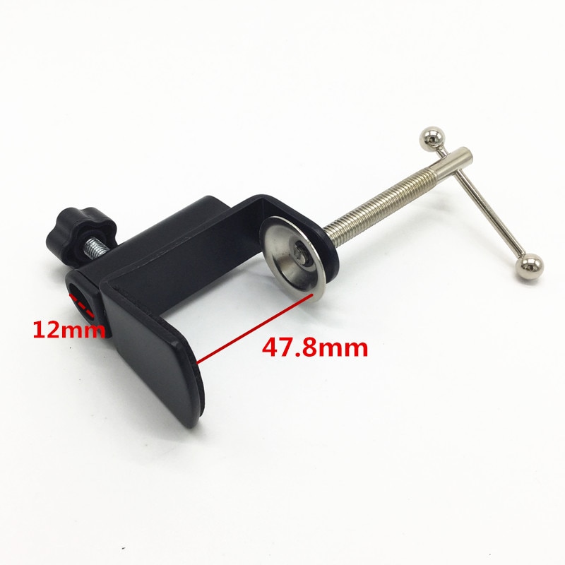 Aluminum Alloy Cantilever Bracket Clamp with 12MM Hole Diameter and Non-slip Mat for Mic Stand