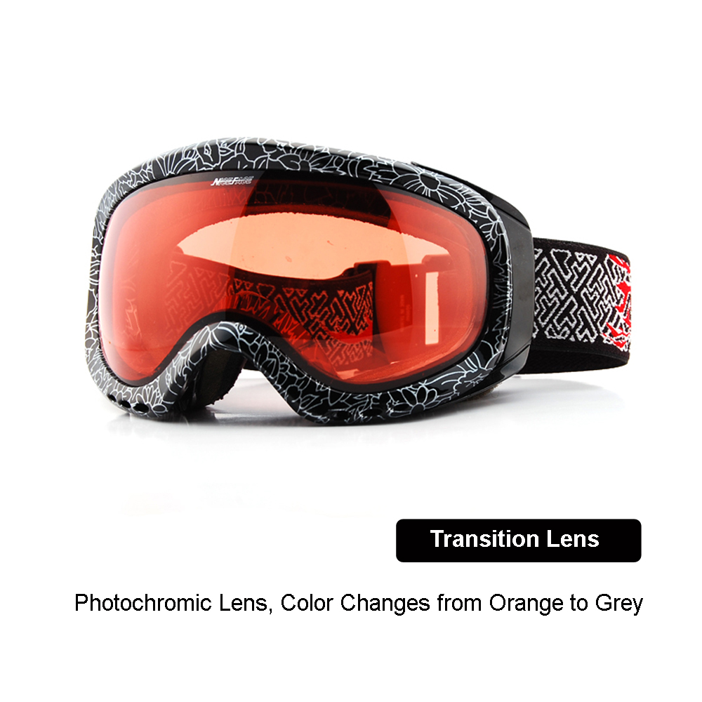 Transition Lens Photochromic Ski Snowboard Snow Goggles Anti-fog UV Protection All Weather Night Vision Sunny Day Men Women
