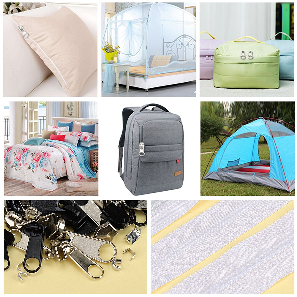 87Pcs Zipper Repair Kit Zipper Replacement Pull Slider Accessories Fix for Clothing Bags Outdoor Luggage Backpacks