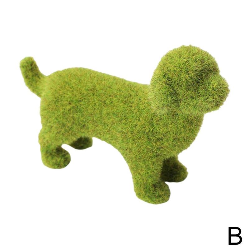 Decorative Peeing Dog Topiary Flocking Dog Sculptures Statue Without Ever a Finger to Prune or Water Decorative Pet Garden Decor: B
