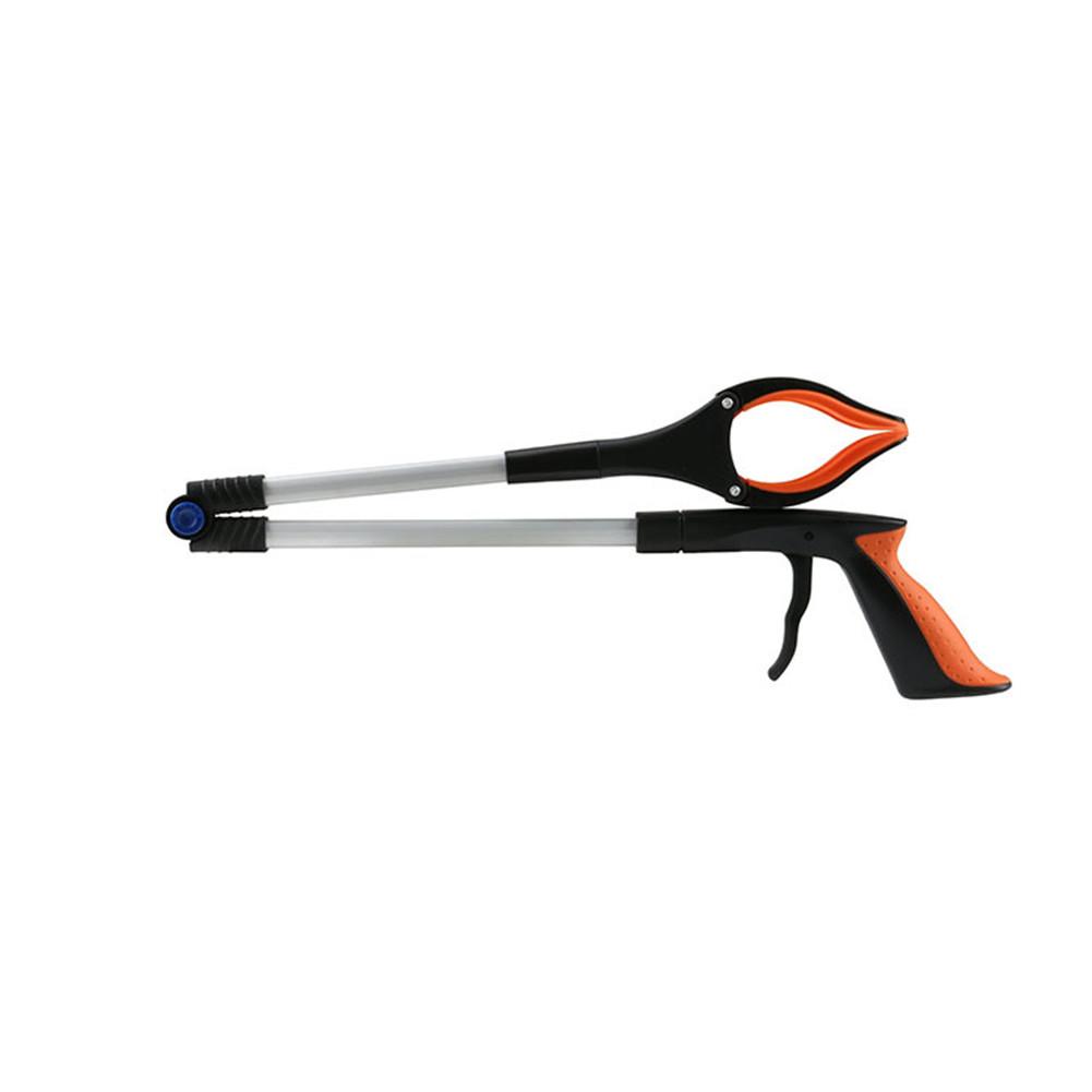 32in Extension Clamp Folding Pickup Clip Aluminum Handicap Tool with Rotary Clamp in Rubber Extension Clamp high areas shelves