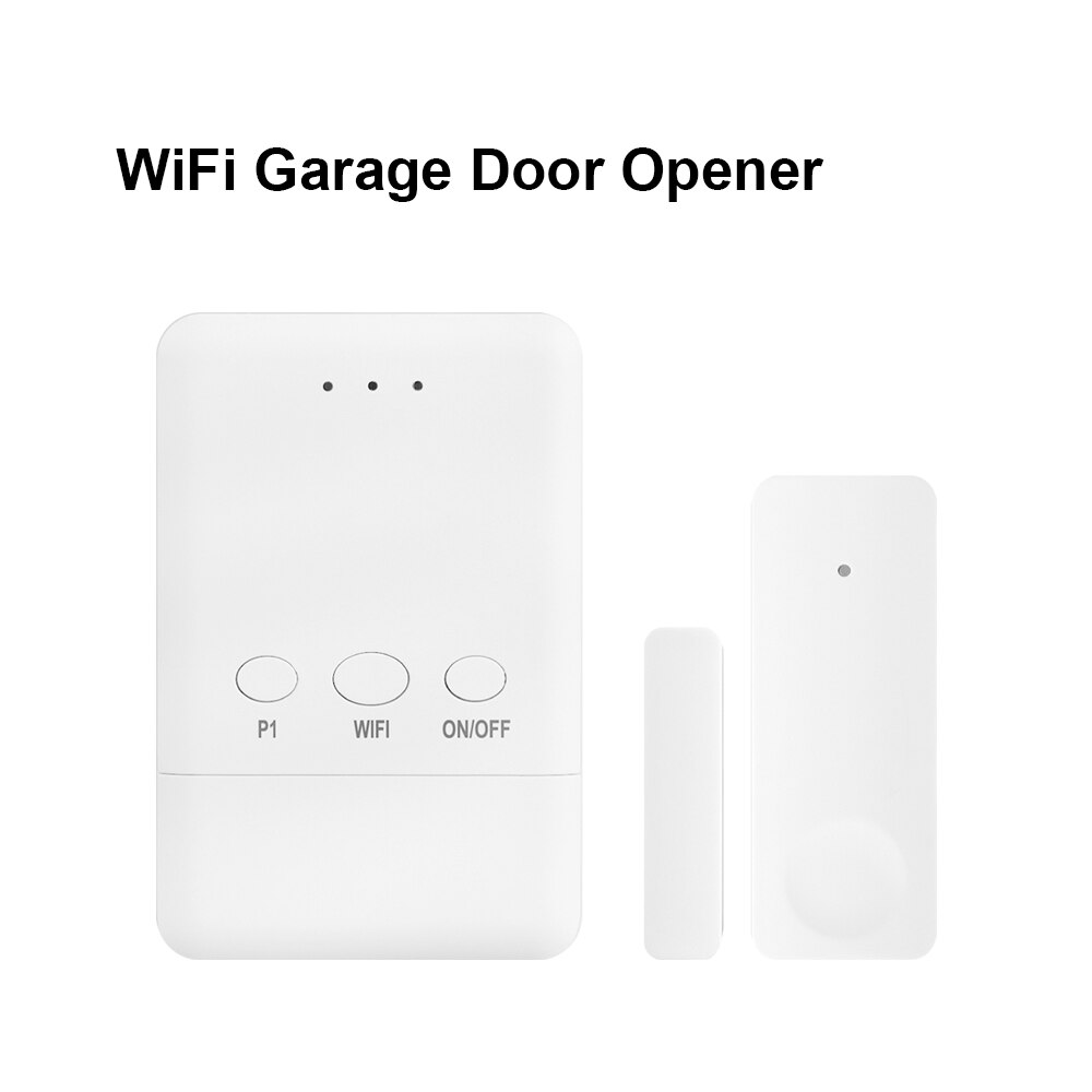 Tuya Smart Life APP Garage Connecté WiFi, Interrupteur de Porte Intelligent Télécommande de Porte Compatible avec Alexa/Google Home, Commande Vocale et Contrôle, Télécommande Sans Fil RF 433MHz