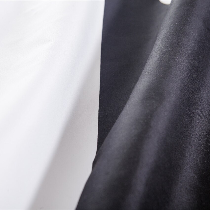 Negro y blanco su lado juegos de cama reina/King Size cama doble 3 uds/4 Uds ropa de cama parejas juego de edredón