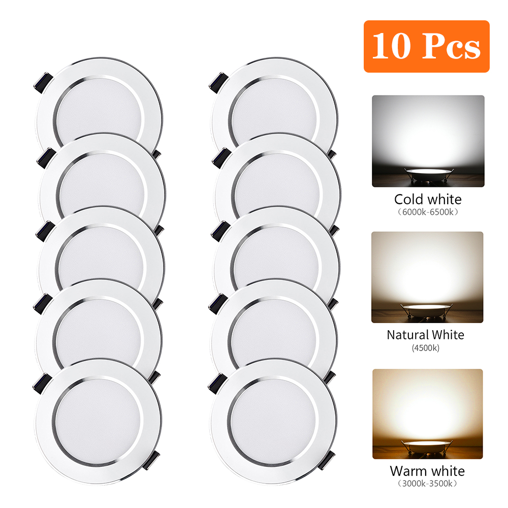 10 st/parti led-downlight 5w 9w 12w 15w infälld ta... – Vicedeal
