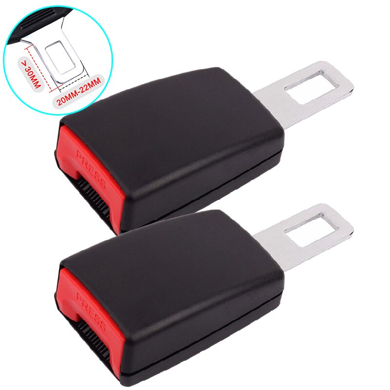 Universal Seat Belt Extender Staal Autogordel Gesp Voor 20-22Mm Tong Autogordel Clip Uitbreiding plug Gesp Seat Belt: Black