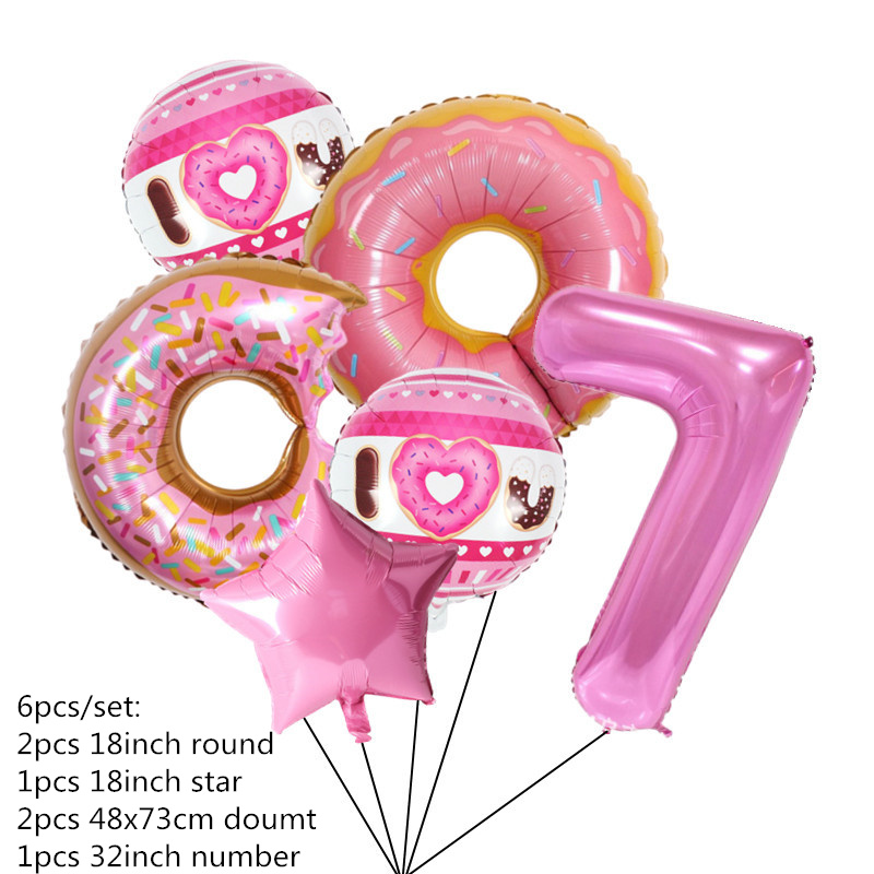 Donuts Dinner Plates Party Supplies Tableware Napkins Tablecloth Balloons Donut Grow Up Birthday Party Baby Shower Decorations