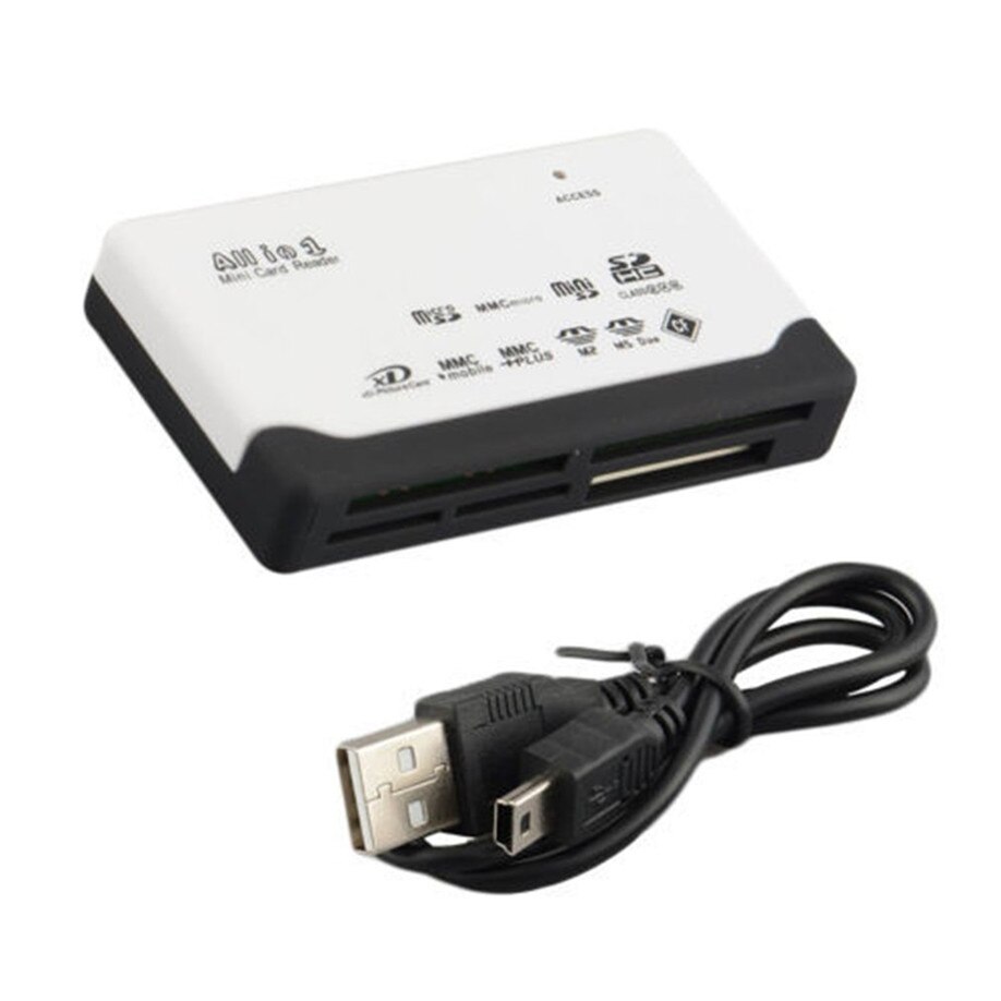 Lector de tarjetas de memoria externo todo en 1, adaptador de alta velocidad, tipo caja de cifrado para PC, portátil y mesa, 26 en 1, USB 2,0