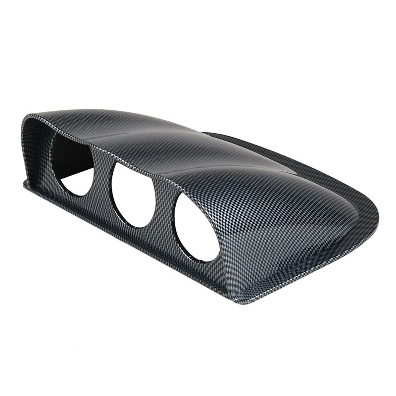 2 Inch 52mm Car Triple Dash Gauge Meter Pod 3 Hole Dashboard Mount Holder Carbon Fiber