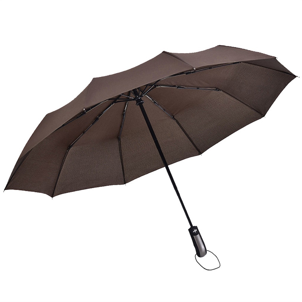 Umbrella Rain Women Men Windproof Double Layer Inverted Umbrellas Reverse Folding Umbrella UV Protection: Coffee