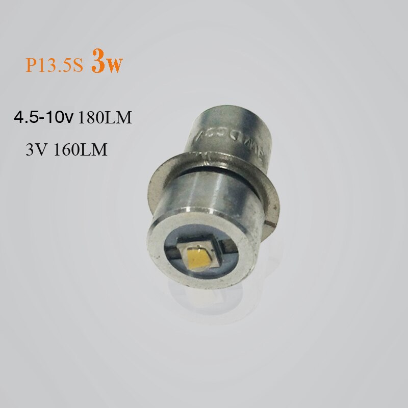 1 stk  p13.5s e10 cree xpg 2 3w 1w 3w lommelygte pære nødpærer 3v dc4-10v/6-24v led pære erstatning lommelygte pære