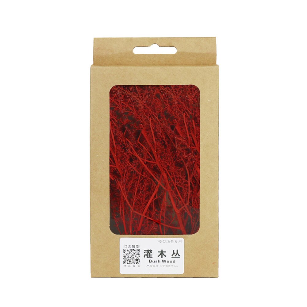 Dry Bush Scene Model Tree Platform Simulation Vegetation DIY Material Sand Table Making Railway Layout Decoration: Red